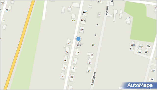 Jarocin, Leszczyce, 11G, mapa Jarocin