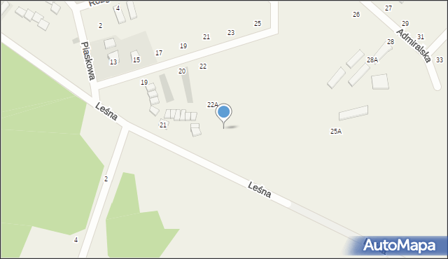 Jarosławiec, Leśna, 23, mapa Jarosławiec