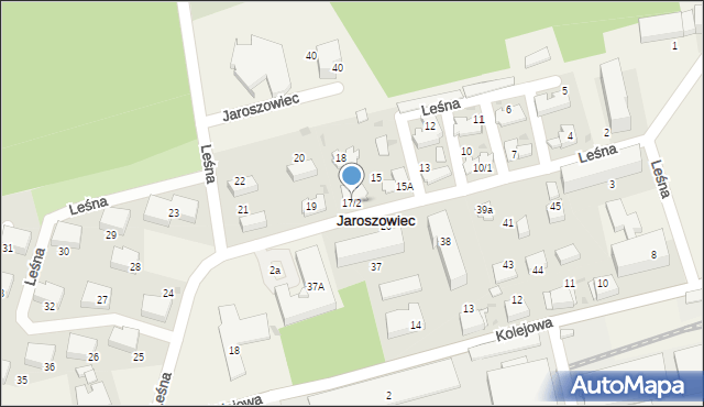 Jaroszowiec, Leśna, 17/2, mapa Jaroszowiec