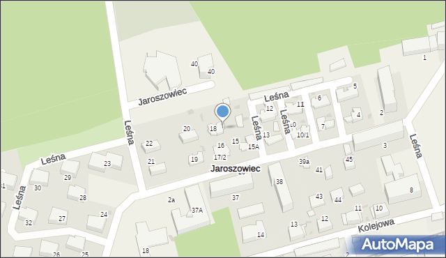 Jaroszowiec, Leśna, 18/1, mapa Jaroszowiec