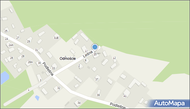 Jastkowice, Leśna, 10, mapa Jastkowice