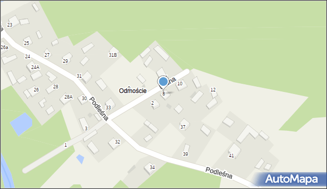 Jastkowice, Leśna, 8, mapa Jastkowice