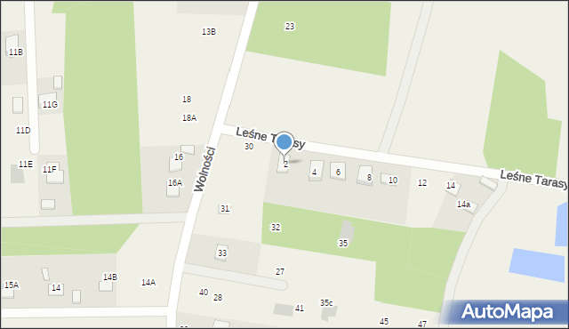 Jastkowice, Leśne Tarasy, 2, mapa Jastkowice