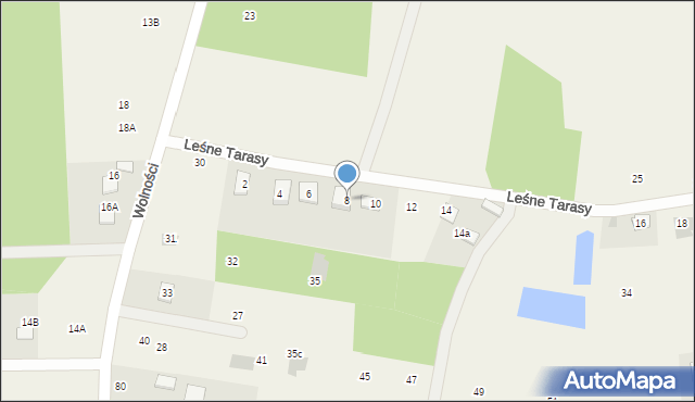 Jastkowice, Leśne Tarasy, 8, mapa Jastkowice