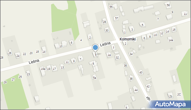 Jastrząb, Leśna, 3, mapa Jastrząb