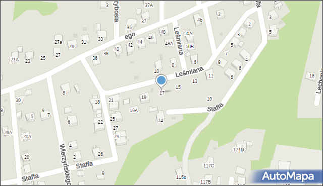 Jastrzębie-Zdrój, Leśmiana Bolesława, 17, mapa Jastrzębie-Zdrój