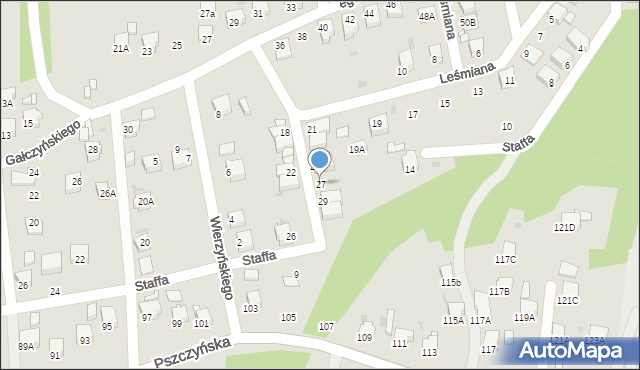 Jastrzębie-Zdrój, Leśmiana Bolesława, 27, mapa Jastrzębie-Zdrój