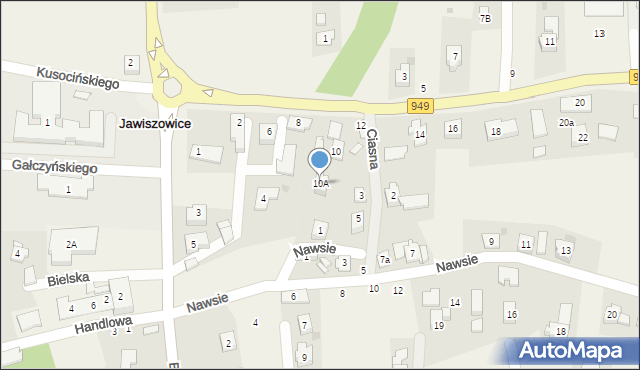 Jawiszowice, Łęcka, 10A, mapa Jawiszowice