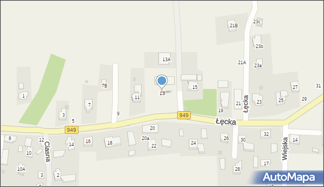 Jawiszowice, Łęcka, 13, mapa Jawiszowice