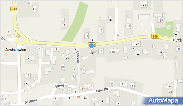 Jawiszowice, Łęcka, 14, mapa Jawiszowice