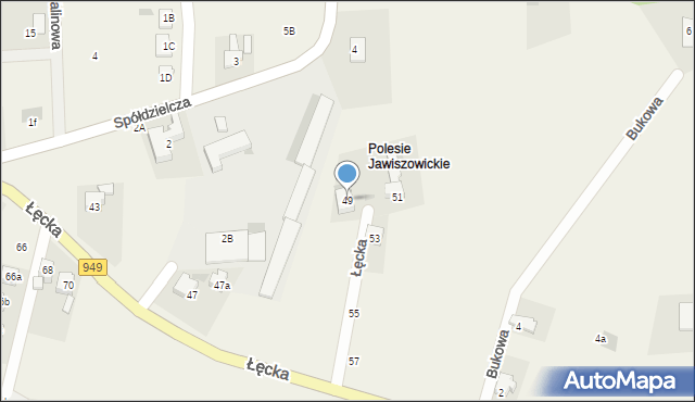 Jawiszowice, Łęcka, 49, mapa Jawiszowice