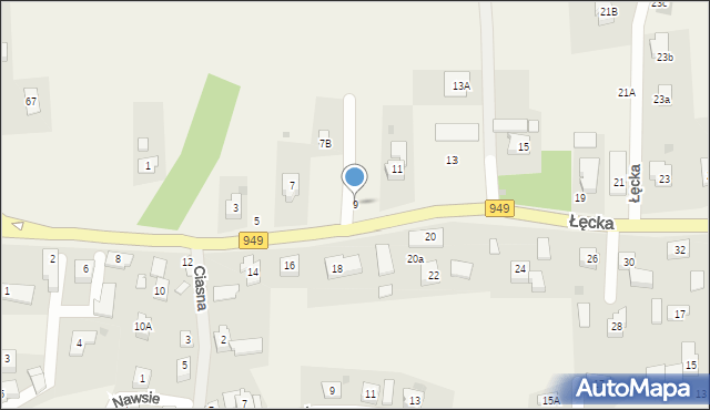 Jawiszowice, Łęcka, 9, mapa Jawiszowice