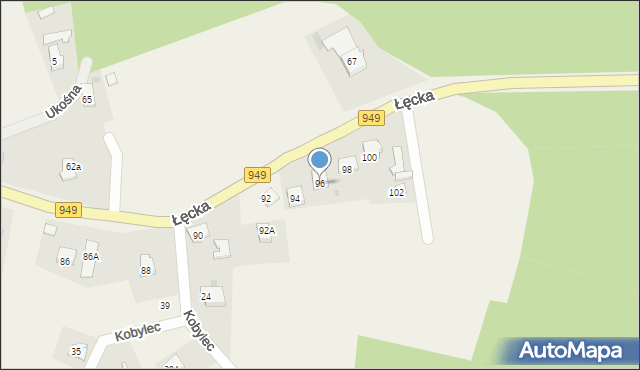 Jawiszowice, Łęcka, 96, mapa Jawiszowice