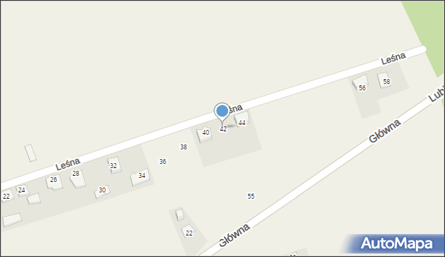 Jawornica, Leśna, 42, mapa Jawornica