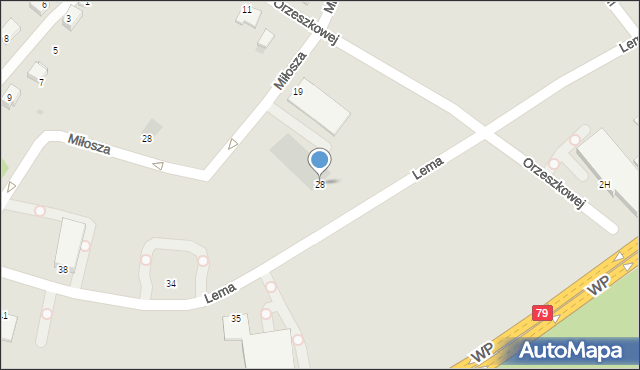 Jaworzno, Lema Stanisława, 28, mapa Jaworzno