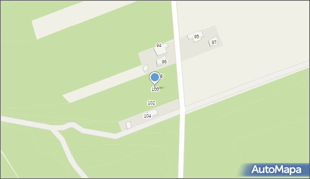 Jazgarzew, Leśna, 100, mapa Jazgarzew