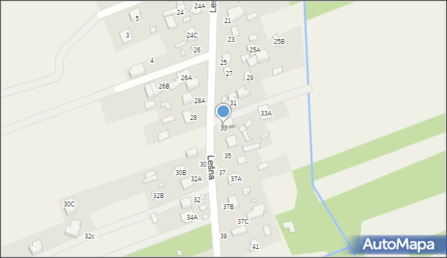 Jazgarzew, Leśna, 33, mapa Jazgarzew