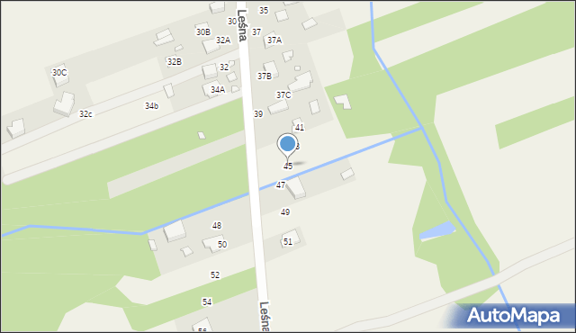 Jazgarzew, Leśna, 45, mapa Jazgarzew