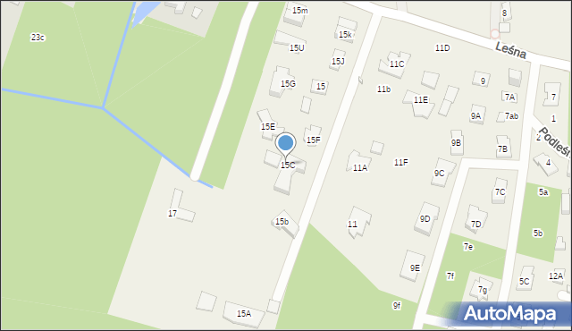 Jazgarzewszczyzna, Leśna, 15C, mapa Jazgarzewszczyzna