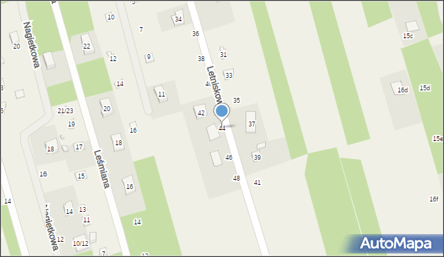 Jedlicze B, Letniskowa, 44, mapa Jedlicze B