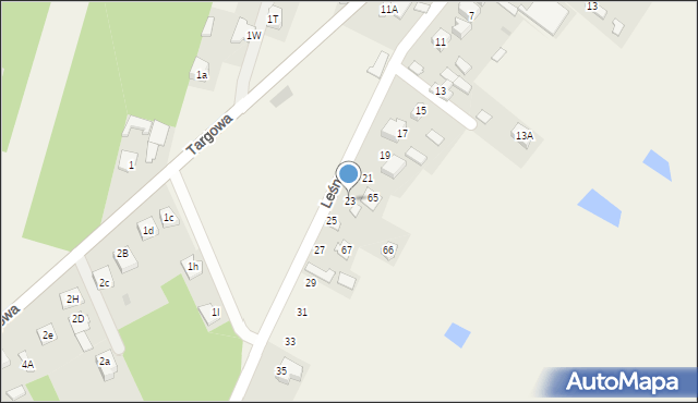 Jedlińsk, Leśna, 23, mapa Jedlińsk