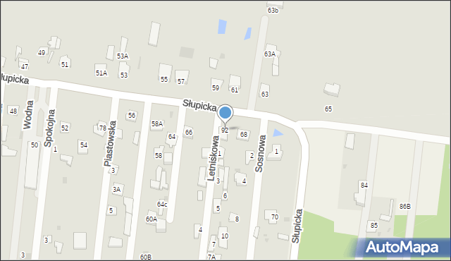 Jedlnia-Letnisko, Letniskowa, 92, mapa Jedlnia-Letnisko