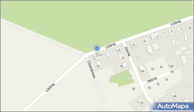 Jednorożec, Leśna, 17, mapa Jednorożec