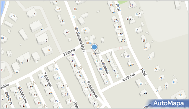 Jelenia Góra, Lelewela Joachima, 18, mapa Jelenia Góra