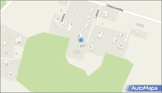 Jerzmanowa, Leśna, 10, mapa Jerzmanowa