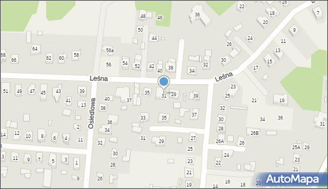 Jerzykowo, Leśna, 31, mapa Jerzykowo