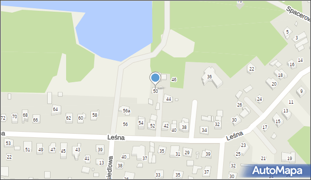 Jerzykowo, Leśna, 50, mapa Jerzykowo