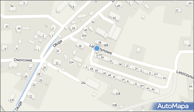 Jeżów Sudecki, Leszczynowa, 2, mapa Jeżów Sudecki