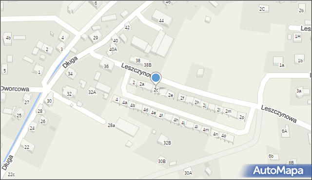 Jeżów Sudecki, Leszczynowa, 2c, mapa Jeżów Sudecki