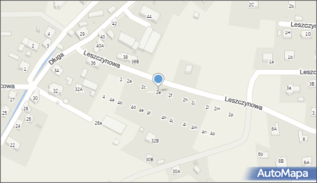 Jeżów Sudecki, Leszczynowa, 2e, mapa Jeżów Sudecki