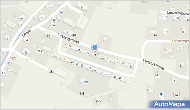 Jeżów Sudecki, Leszczynowa, 2f, mapa Jeżów Sudecki