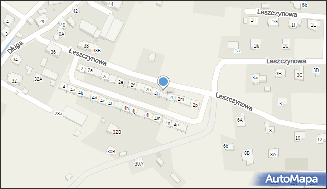 Jeżów Sudecki, Leszczynowa, 2k, mapa Jeżów Sudecki