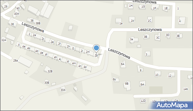 Jeżów Sudecki, Leszczynowa, 2p, mapa Jeżów Sudecki