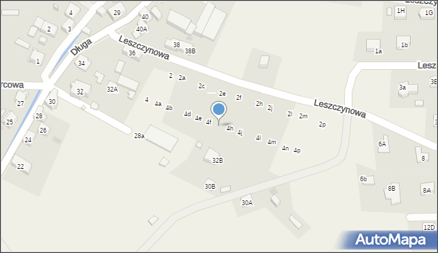 Jeżów Sudecki, Leszczynowa, 4g, mapa Jeżów Sudecki