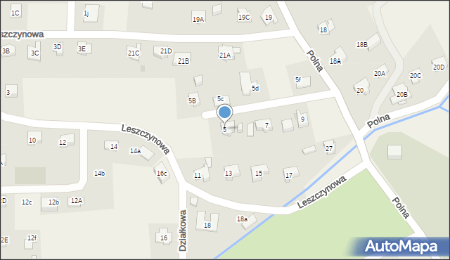 Jeżów Sudecki, Leszczynowa, 5, mapa Jeżów Sudecki