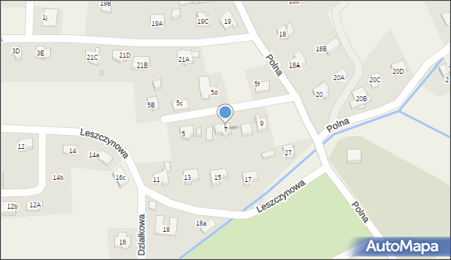 Jeżów Sudecki, Leszczynowa, 7, mapa Jeżów Sudecki