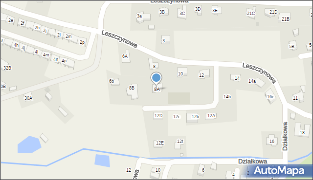 Jeżów Sudecki, Leszczynowa, 8A, mapa Jeżów Sudecki