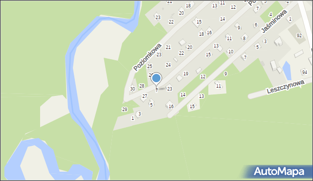 Joachimów-Mogiły, Leszczynowa, 7, mapa Joachimów-Mogiły