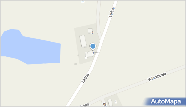 Jonkowo, Leśna, 3, mapa Jonkowo