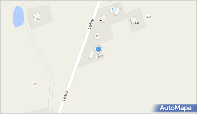 Jonkowo, Leśna, 30, mapa Jonkowo