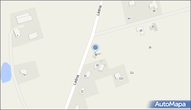 Jonkowo, Leśna, 38, mapa Jonkowo