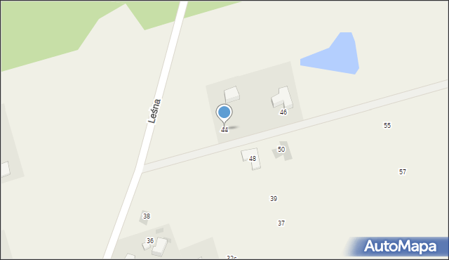 Jonkowo, Leśna, 44, mapa Jonkowo