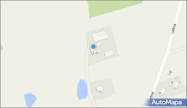 Jonkowo, Leśna, 7, mapa Jonkowo