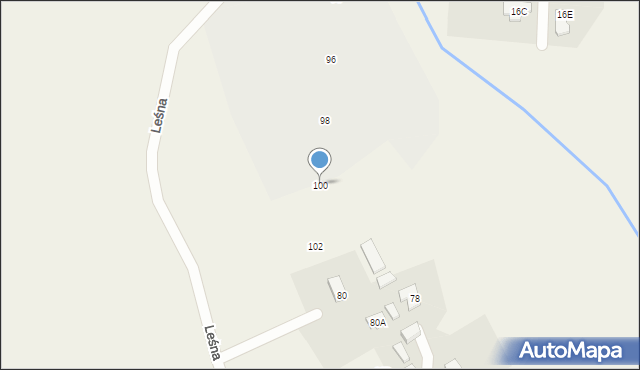 Józefów, Leśna, 100, mapa Józefów