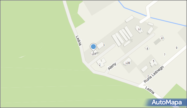 Józefów, Leśna, 12A, mapa Józefów