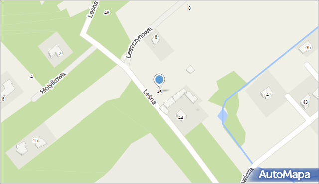 Józefów, Leśna, 46, mapa Józefów
